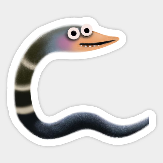 Cute Eel Drawing Sticker by Play Zoo